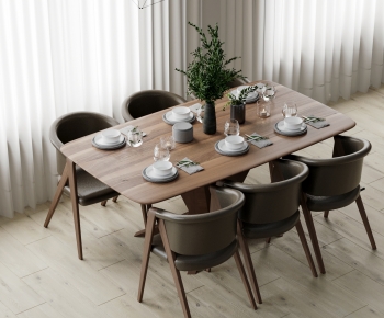 Nordic Style Dining Table And Chairs-ID:957881938