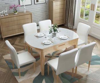 Nordic Style Dining Table And Chairs-ID:732337959