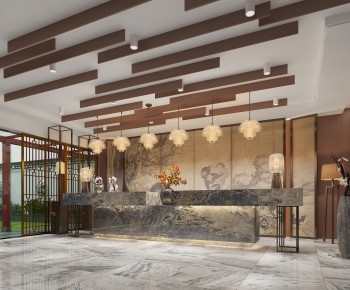 New Chinese Style Lobby Hall-ID:873459102