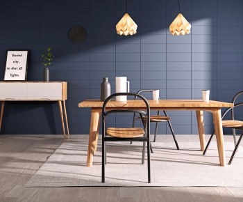 Nordic Style Dining Table And Chairs-ID:401169061