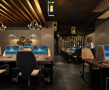 Industrial Style Internet Cafe-ID:591430769