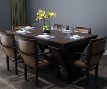 New Chinese Style Dining Table And Chairs-ID:566368101