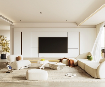Modern Wabi-sabi Style A Living Room-ID:570535904