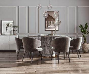 Modern Dining Table And Chairs-ID:681579142