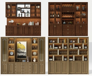 New Chinese Style Wine Cabinet-ID:684478046