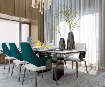 Modern Dining Table And Chairs-ID:494836093