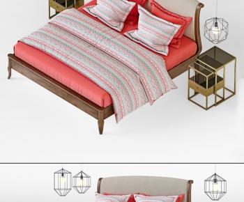 Modern Double Bed-ID:897450923