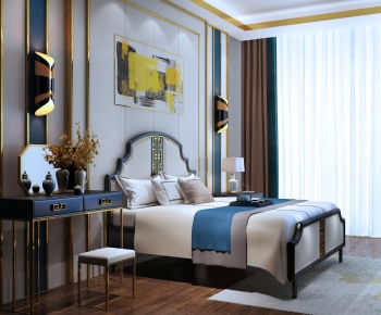 New Chinese Style Bedroom-ID:802124981