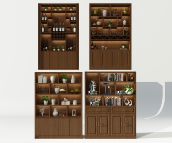 New Chinese Style Wine Cabinet-ID:970859536