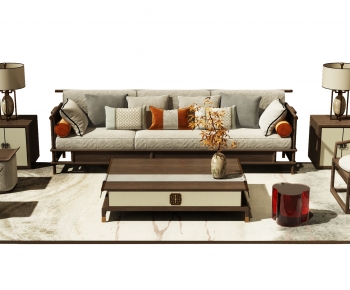 New Chinese Style Sofa Combination-ID:756560099