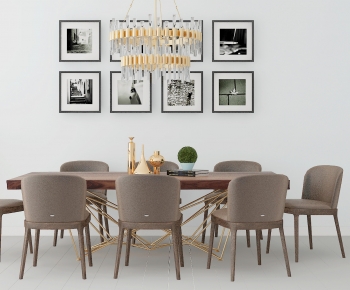 Modern Dining Table And Chairs-ID:550849422