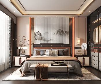 New Chinese Style Bedroom-ID:571752074