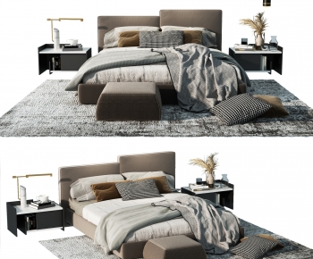 Modern Double Bed-ID:310523998