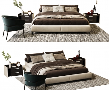 Modern Double Bed-ID:421559848