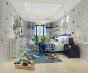 Mediterranean Style Children's Room-ID:768337978