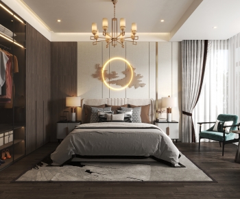 New Chinese Style Bedroom-ID:642337089