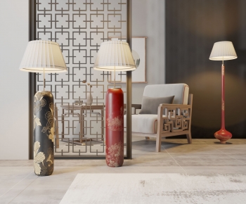 New Chinese Style Floor Lamp-ID:303080112
