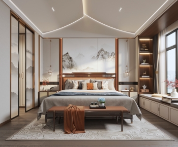 New Chinese Style Bedroom-ID:100090541