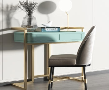 Modern Computer Desk And Chair-ID:347836971