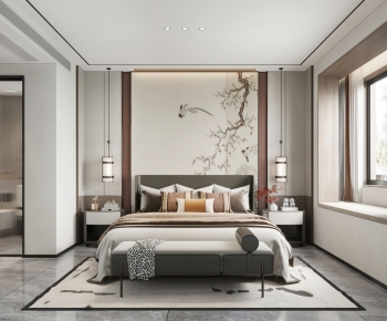 New Chinese Style Bedroom-ID:253369817