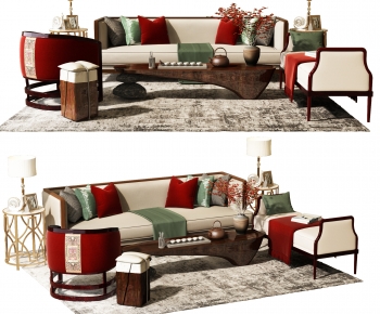 New Chinese Style Sofa Combination-ID:116925953