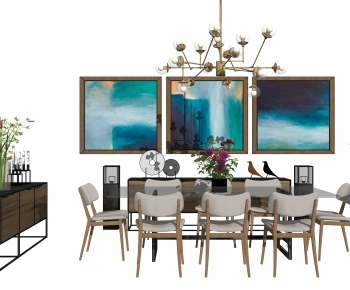 Modern Dining Table And Chairs-ID:185206894