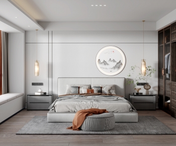 New Chinese Style Bedroom-ID:914196011