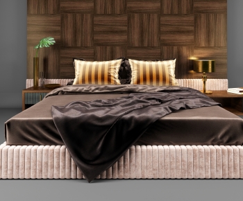 Modern Double Bed-ID:735786911