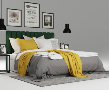 Modern Double Bed-ID:660994052