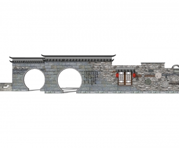 New Chinese Style Facade Element-ID:620542058