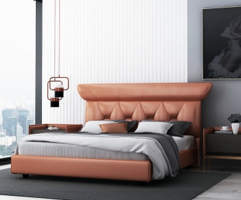 Modern Double Bed-ID:484167106