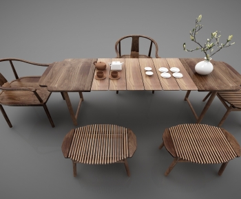 New Chinese Style Tea Tables And Chairs-ID:676677947