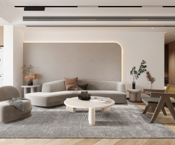 Modern Wabi-sabi Style A Living Room-ID:781564007