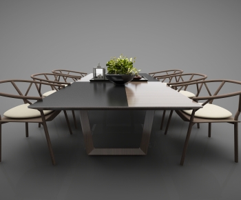 Modern Dining Table And Chairs-ID:966412079