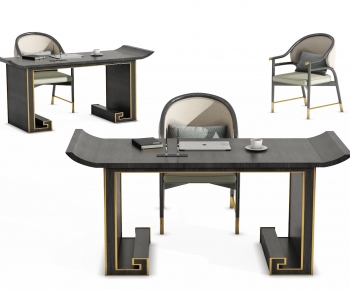 New Chinese Style Computer Desk And Chair-ID:102804902