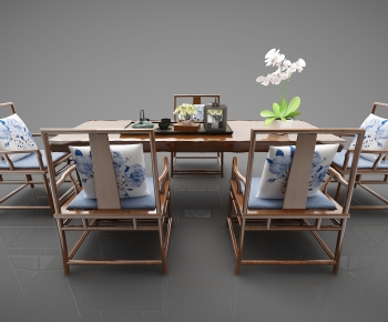 New Chinese Style Dining Table And Chairs-ID:628349074