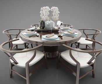 New Chinese Style Dining Table And Chairs-ID:480668072