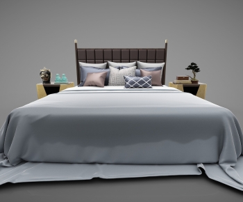 New Chinese Style Double Bed-ID:532031062