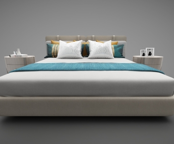 New Chinese Style Double Bed-ID:909311061