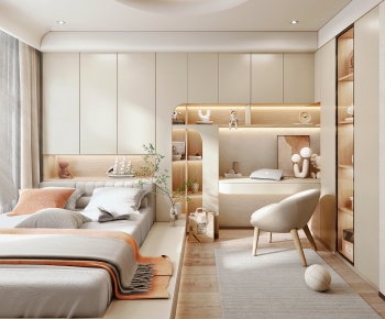 Modern Wabi-sabi Style Bedroom-ID:498222119
