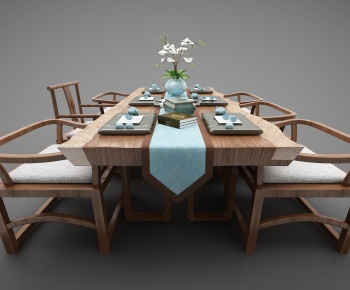 New Chinese Style Dining Table And Chairs-ID:822120902