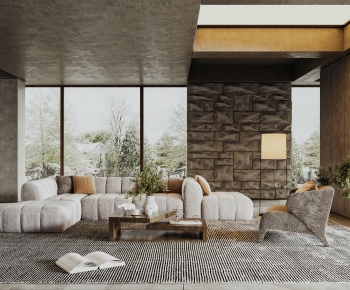 Wabi-sabi Style A Living Room-ID:332707888