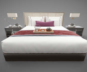 New Chinese Style Double Bed-ID:375610119