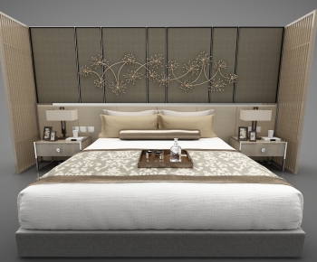 New Chinese Style Double Bed-ID:580595976