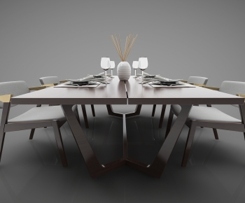 Modern Dining Table And Chairs-ID:391740852
