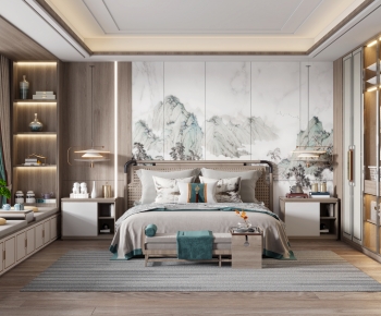 New Chinese Style Bedroom-ID:723692898