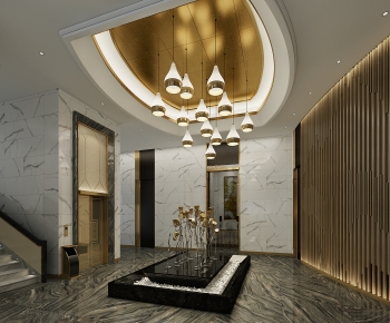 New Chinese Style Elevator Hall-ID:662703044