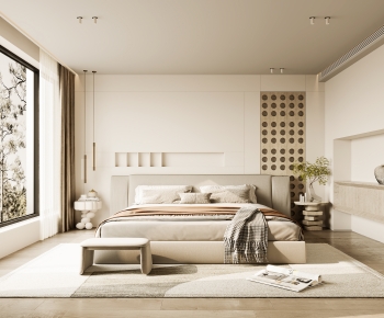 Wabi-sabi Style Bedroom-ID:105422977