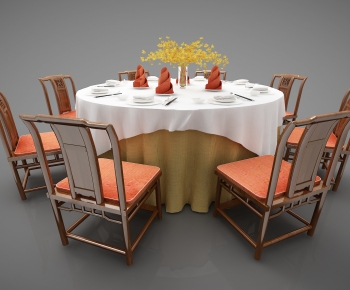 New Chinese Style Dining Table And Chairs-ID:118621117