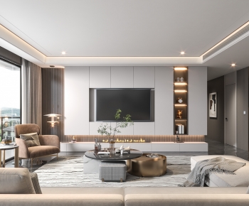 Modern A Living Room-ID:356236934